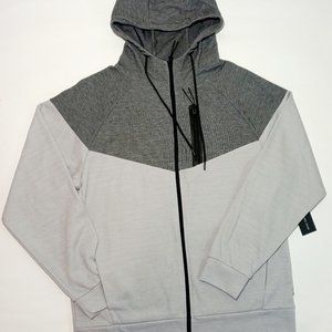Ocean Current Fold Tech Full Zip Hoodie Sweatshirt Gray Men's Size L